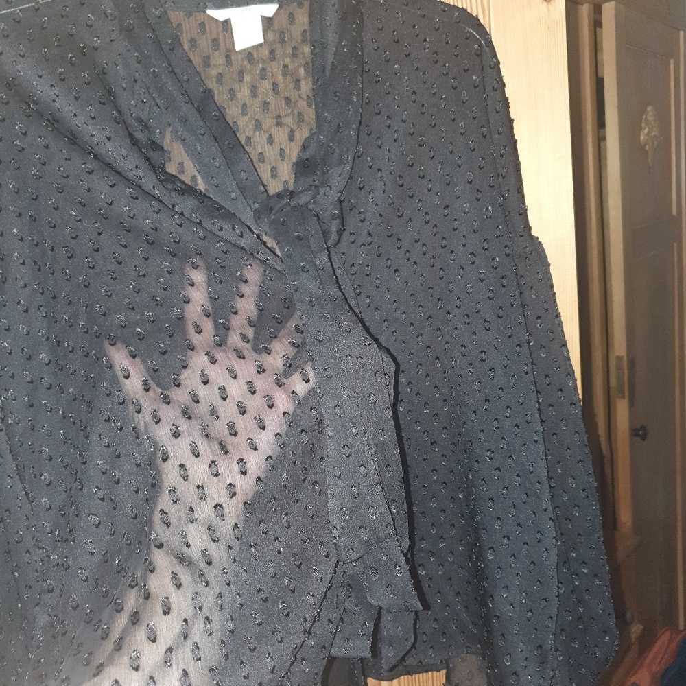Black dotted blouse